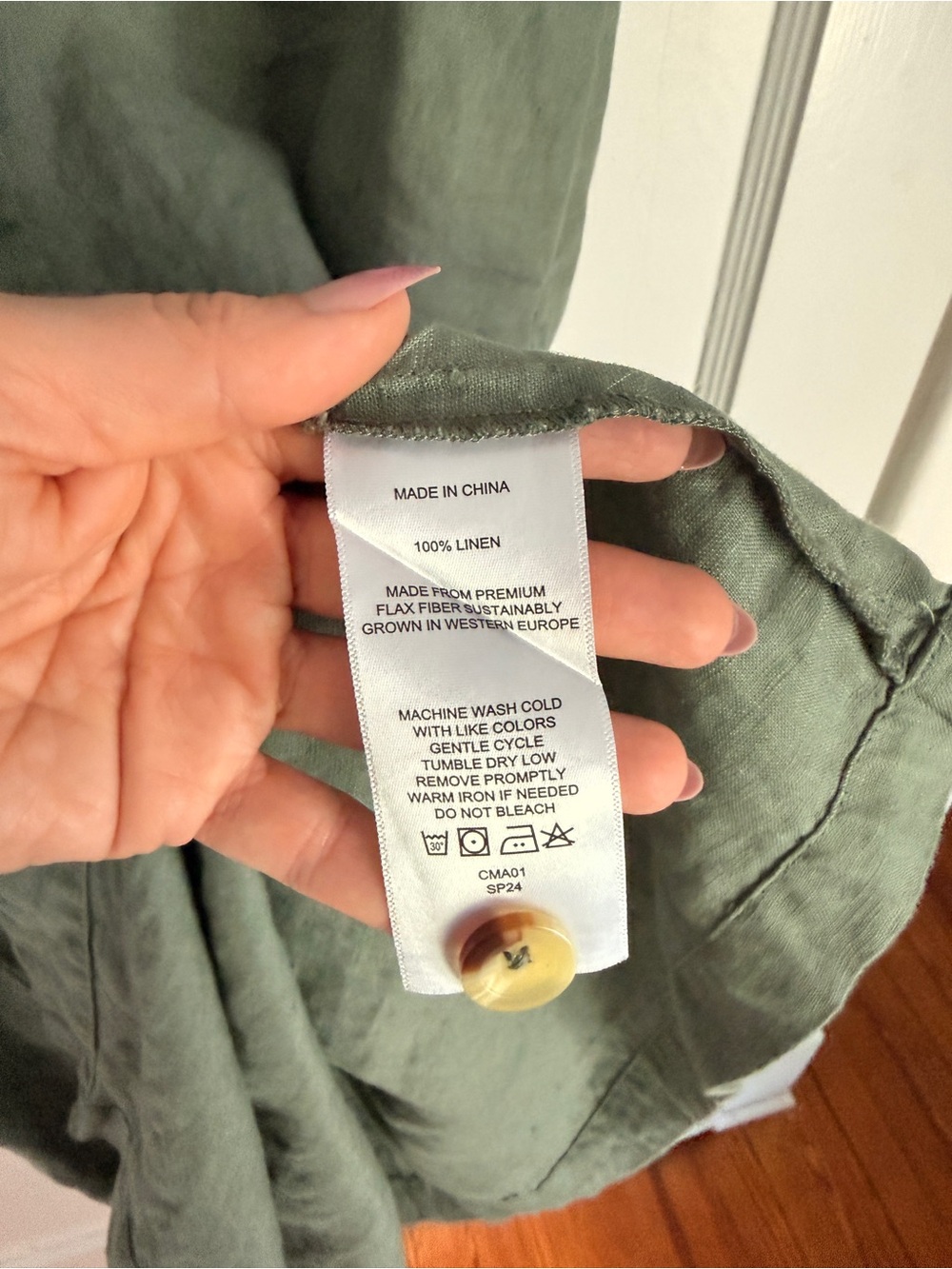 Quince 100% European Linen Button-Front Midi Dress - Picture 8 of 11
